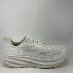 HOKA Clifton 9 Running Shoes Womens Size 10 B White Athletic Sneakers